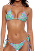 Luli Fama Groovy Luli Wavy Ruched Back Tie Side Bottom
